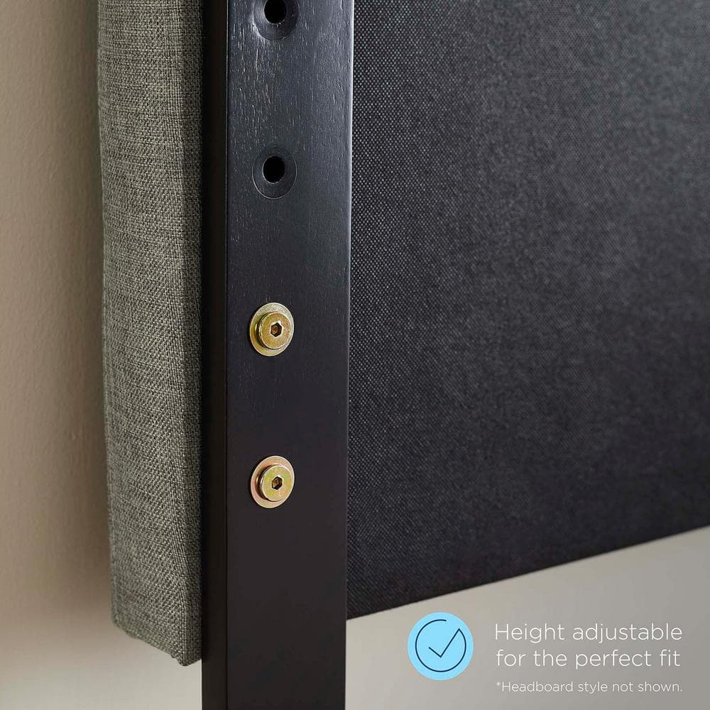 Walnut Charcoal Tufted Full Upholstered Wood Headboard
