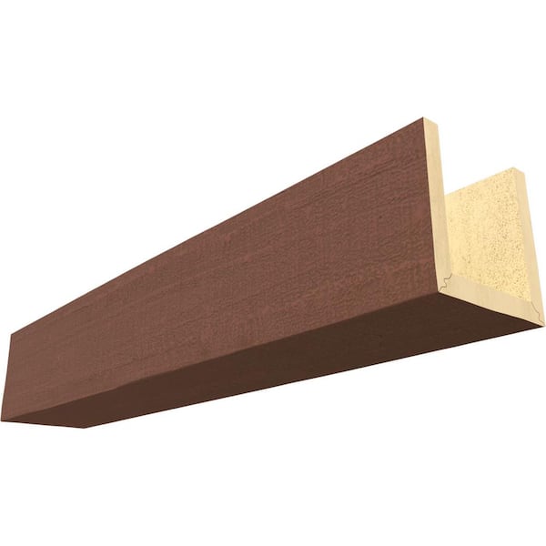 Ekena Millwork Endurathane 8 in. H x 10 in. W x 10 ft. L Rough Cedar Redwood Faux Wood Beam