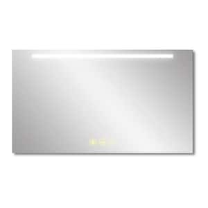 42 in. W x 24 in. H Rectangular Frameless Anti-Fog Wall Mounted LED Light Bathroom Vanity Mirror in Silver