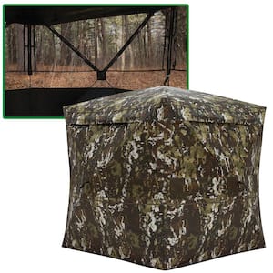 Overwatch, Portable Hunting Blind, View-Through Mesh, Silent Shooting Windows, Crater Harvest, 75 in. x 88 in. x 88 in.