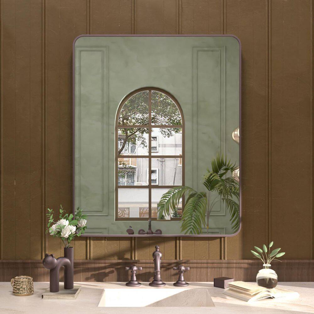 Cosy 30 in. W x 36 in. H Rectangular Framed Wall Bathroom Vanity Mirror in Oil Rubbed Bronze product image for price tracking