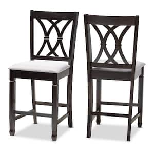 Reneau 43 in. Gray and Espresso Bar Stool (Set of 2)