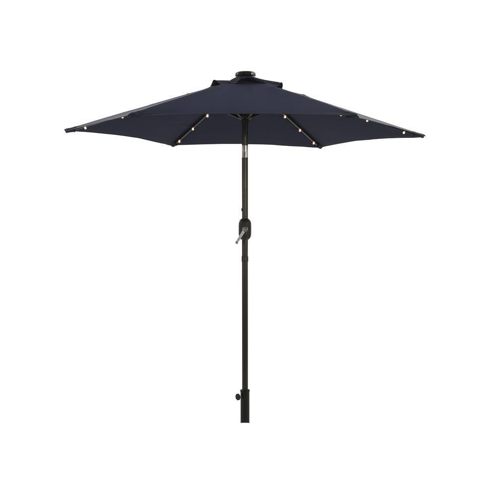 7.5ft. Market Patio Umbrella with LED Light in Dark Blue
