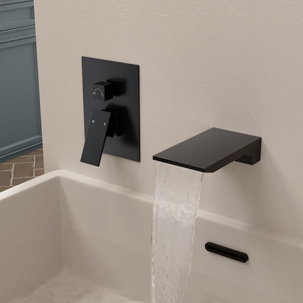 Classic Rain Single Handle 2-Spray Tub and Shower Faucet 3 GPM in. Matte Black (Valve Included)