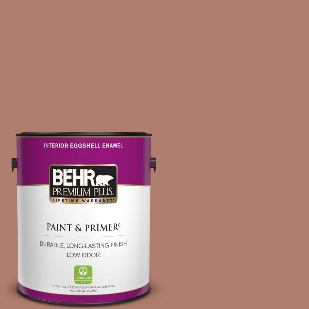 BEHR PREMIUM PLUS 1 gal. PPU211 Mars Red Eggshell Enamel Low Odor