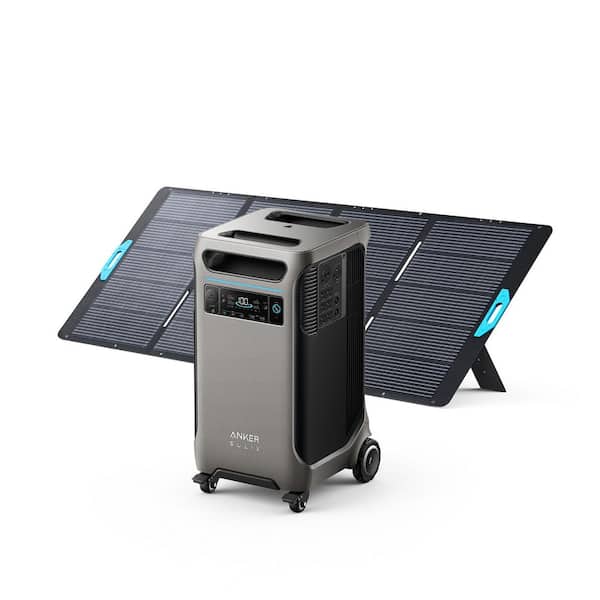 SOLIX F3800 6,000W Output 3,840Wh Power Station w/ 1 400W Solar Panel, Home Backup/RVs,Push Button Start Solar Generator