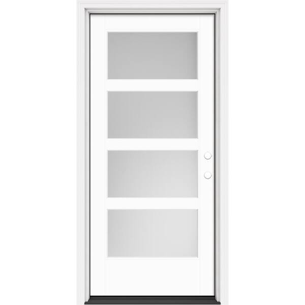 Masonite Performance Door System 36 in. x 80 in. VG 4-Lite Left-Hand ...