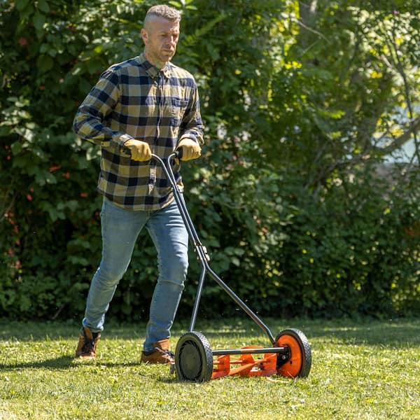 Lawn Mower Blade Sharpener 12 Inch Lawn Reel Mower, 5-Blade Push
