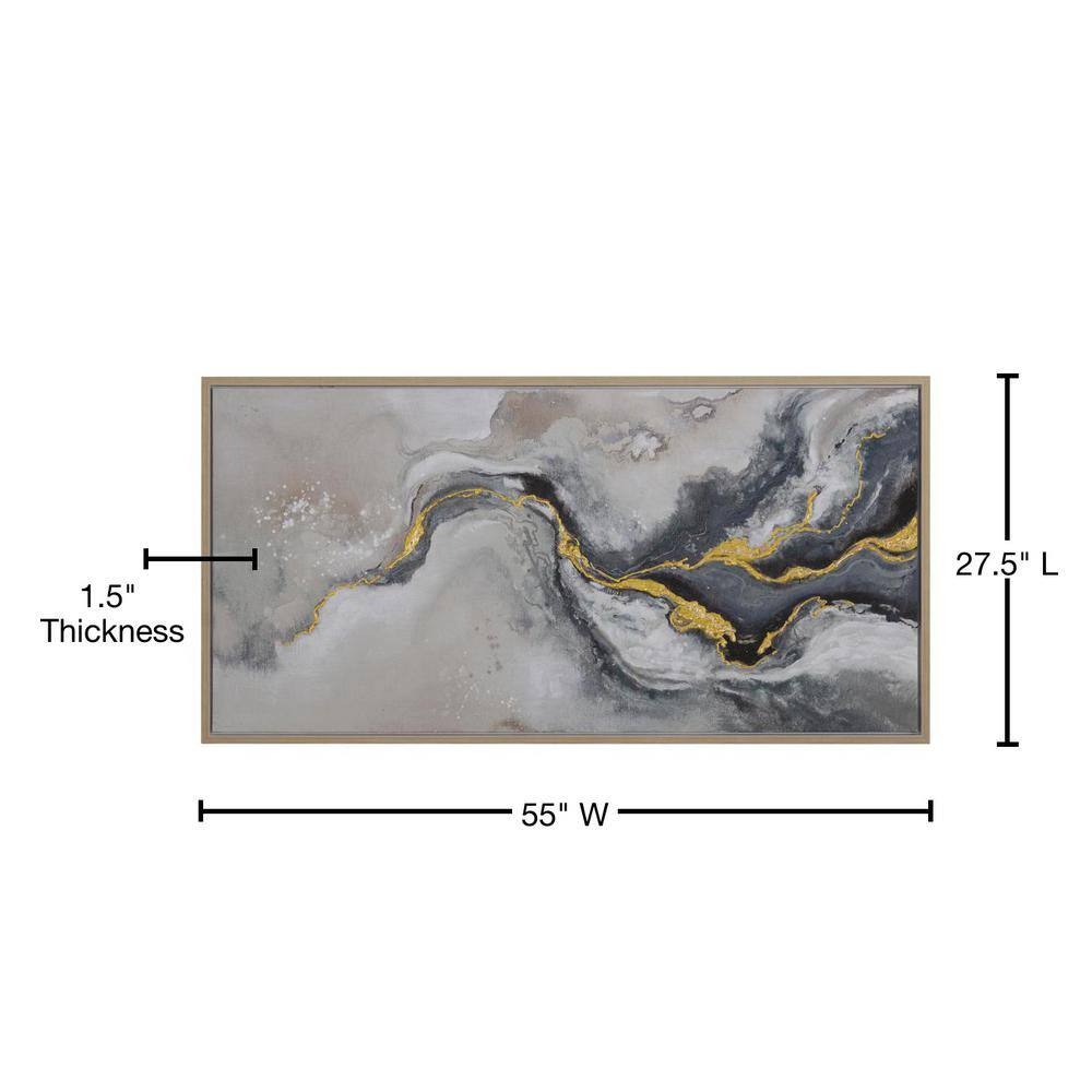 Fluid Motion II Abstract Landscape Hand Painted Canvas Art