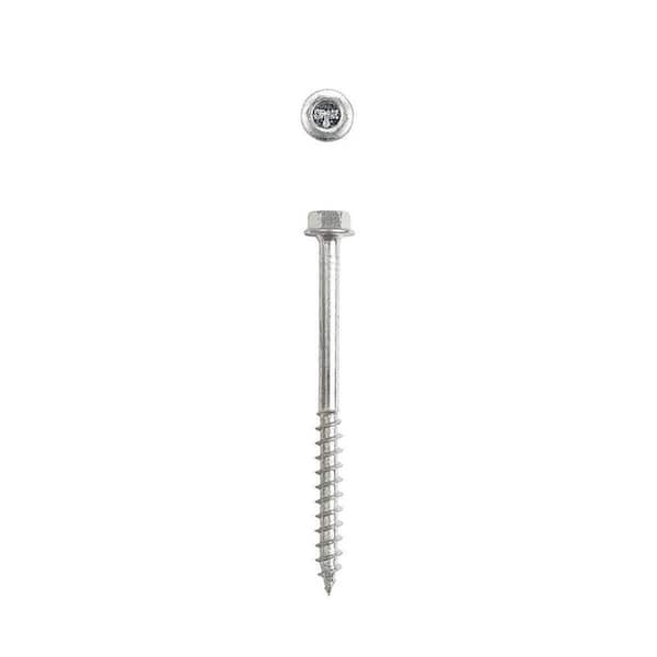 1/4 in. x 6 in. Interior Hex Head Structural Wood Lag Screws Powerlags Hex (500 Each) Bulk Pail Bit Included