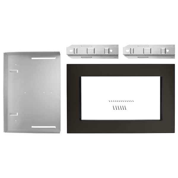 30 in. Microwave Trim Kit in Black Stainless