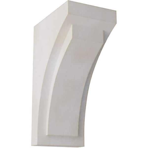 Ekena Millwork 2-1/2 in. x 6 in. x 3-3/4 in. Chalk Dust White Mini Felix Wood Vintage Decor Corbel