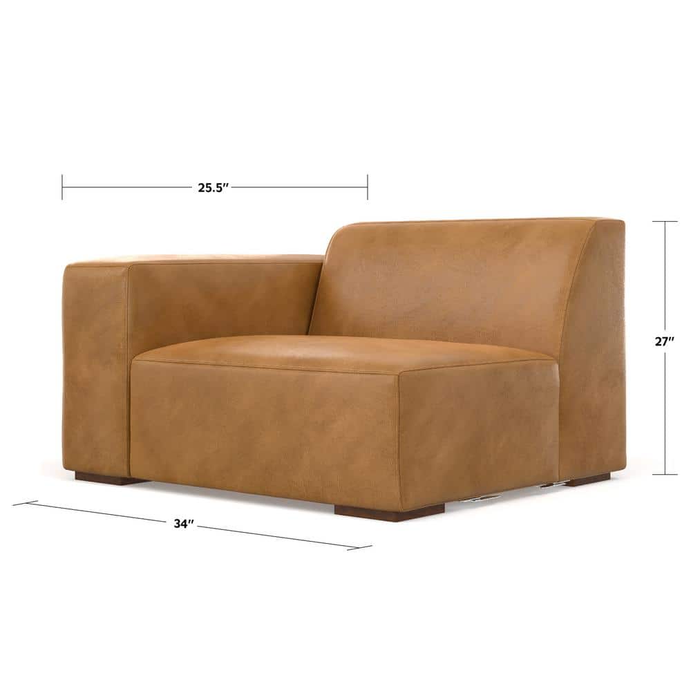 Rex Sienna Genuine Leather Left Arm Sofa Module
