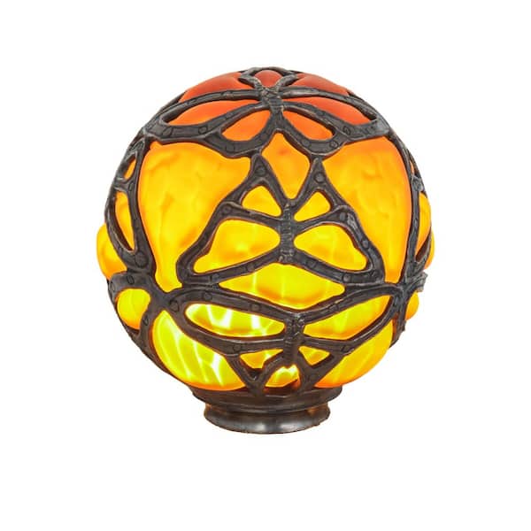 Castle 6 in Amber Colorful Glass Round Universal Shade with no fitter