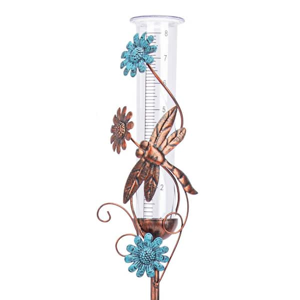 MUMTOP 38H Outdoor Thermometer Garden Stake Metal with Bee Decoration for Patio, Garden, Porch