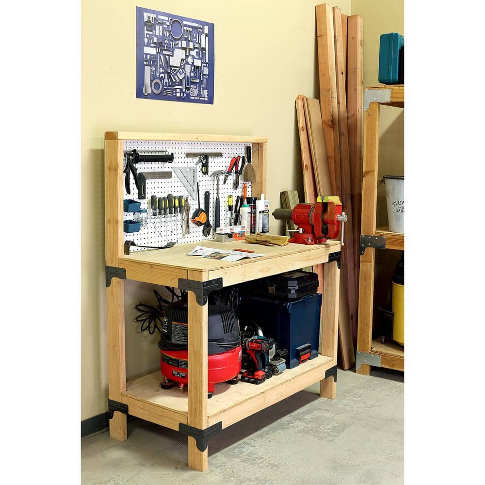 Simpson Galvanized Steel Workbench and Shelving Hardware Kit