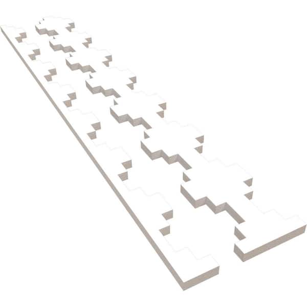 Ekena Millwork Gypsum 47 in. H x 0.75 in. W Slatwall Panels in PVC 15-Pack