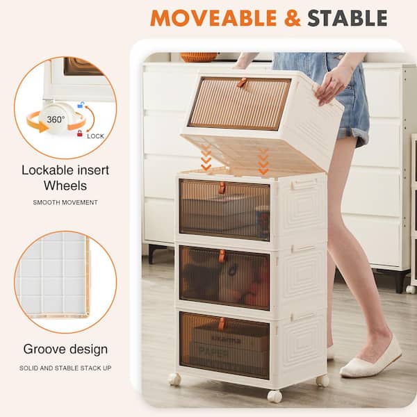 4 Tier Stackable Storage Bins With Lids Only $25.54