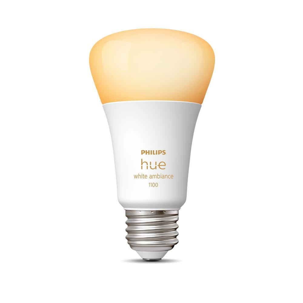 Opera omvang Berg kleding op Philips Hue White Ambiance A19 75W Equivalent Dimmable Smart LED Light Bulb  with Bluetooth (2-Pack) 563239 - The Home Depot