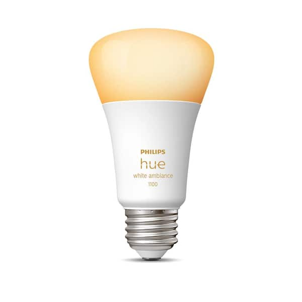 Opera omvang Berg kleding op Philips Hue White Ambiance A19 75W Equivalent Dimmable Smart LED Light Bulb  with Bluetooth (2-Pack) 563239 - The Home Depot