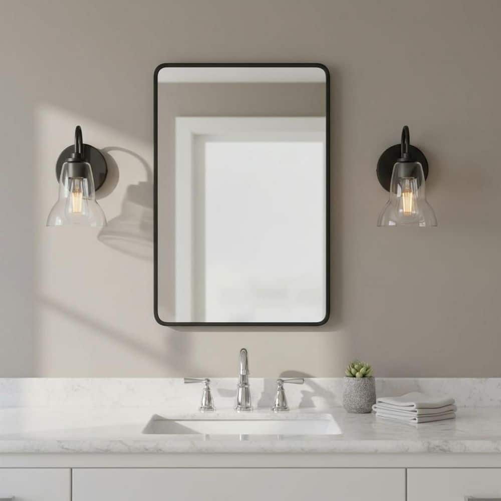 Vera 6.0 in. 1 Light Black Vanity Light price history on PriceWatchPro