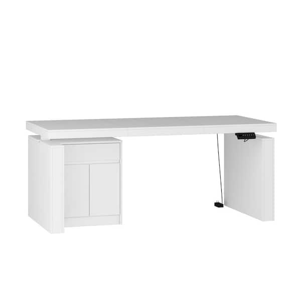 White desk black hardware discount