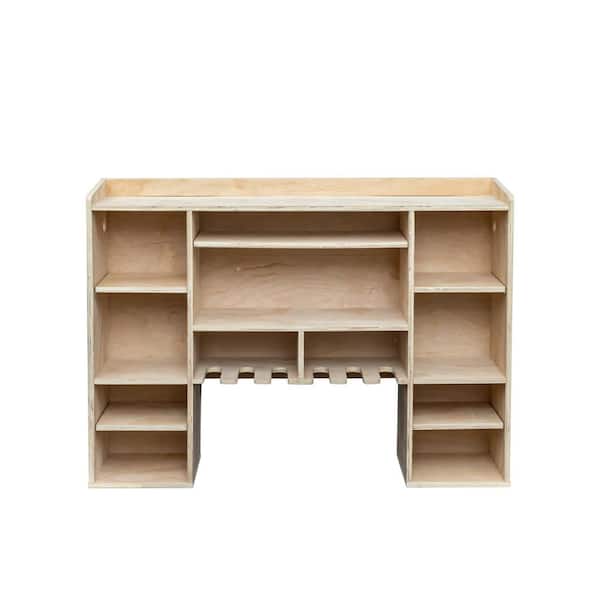 Tileon Power Tools Storage Organizers and Cabinets, 4 Hanging Slots Light Oak