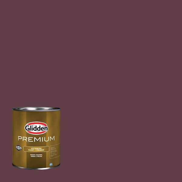 Glidden Premium 1 qt. PPG1053-7 Burgundy Wine Satin Exterior Latex