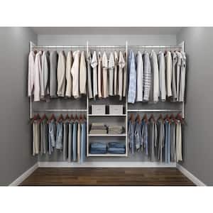 Deluxe 60 in. W - 96 in. W White Wood Closet System