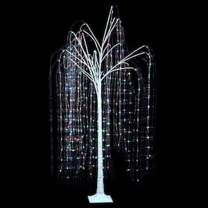 Lighted Willow Tree 6 ft. 288 L Color Changing Artificial Lighted Tree Multi-Color Halloween Indoor Outdoor Decoration