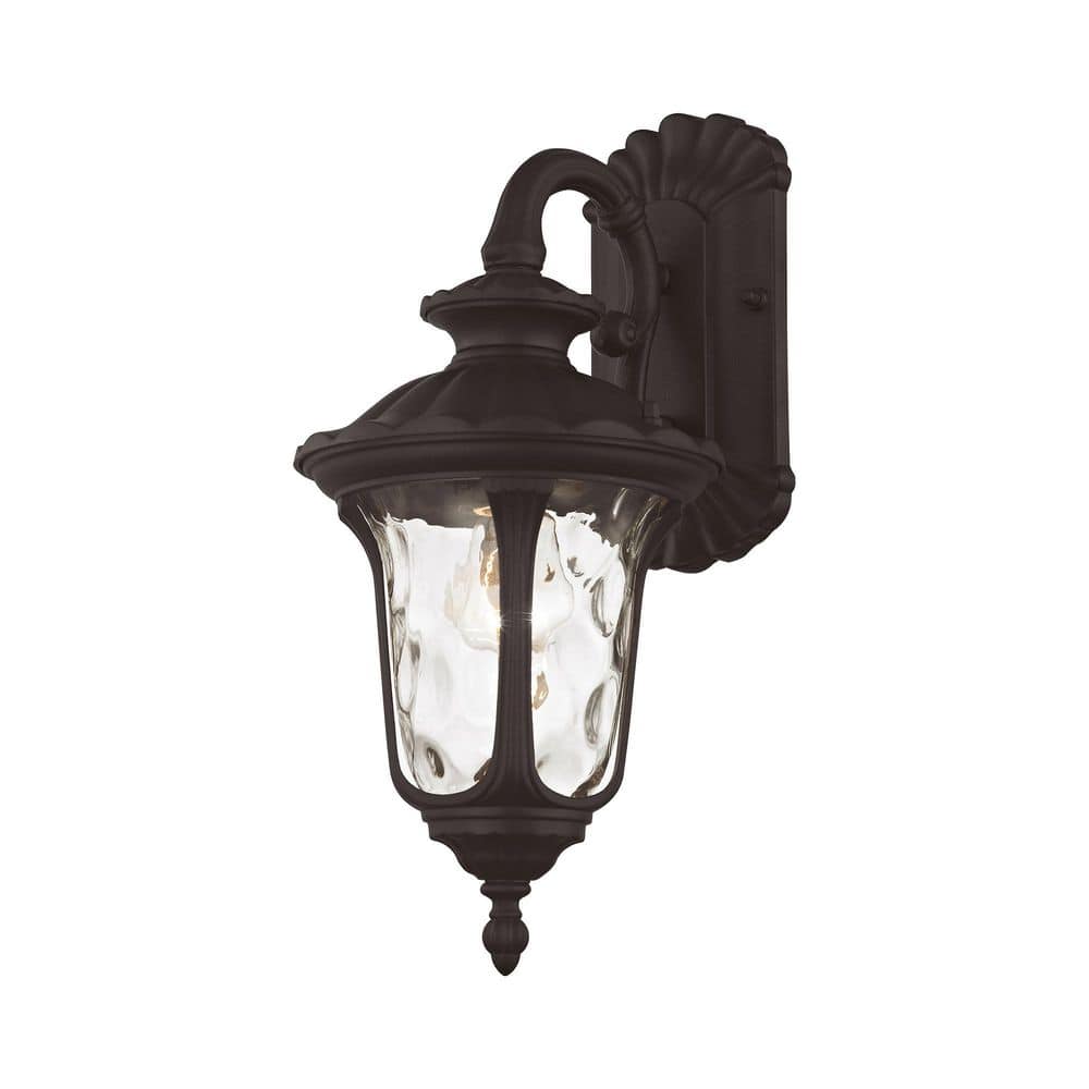 Oxford 1-Light Bronze Outdoor Incandescent Wall Lantern Light