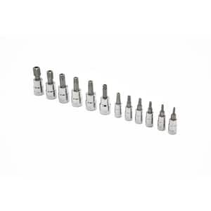 1/4 in. and 3/8 in. Drive Tamper Proof Torx Bit Socket Set (12-Pieces)