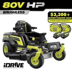 80V HP Brushless 42 in. Battery Electric Cordless Zero Turn Riding Mower (2) 80V Batteries (2) 40V Batteries and Charger