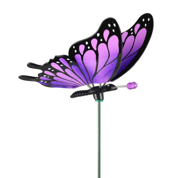 WindyWing Butterfly Ombre 2.4 ft. Purple Plastic Garden Stake