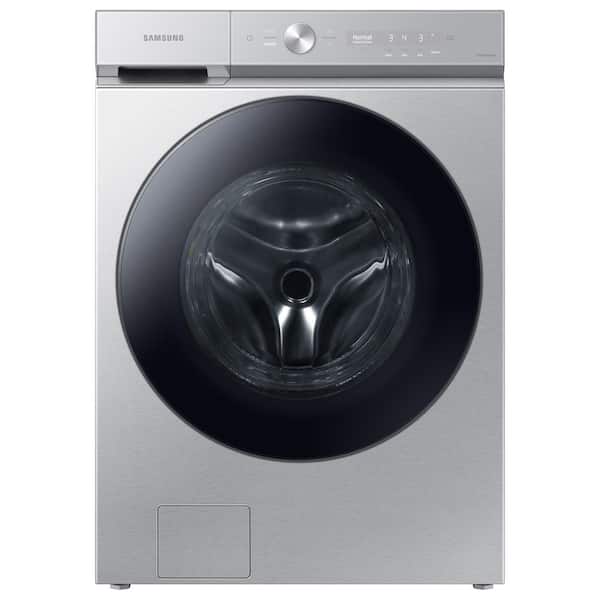 Samsung Bespoke 5.3 cu. ft. Ultra-Capacity Smart Front Load Washer in Silver Steel with Super Speed Wash and AI Smart Dial
