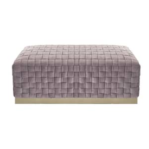 Amelia Lilac 39.7 in. Velvet Bedroom Bench Backless Upholstered
