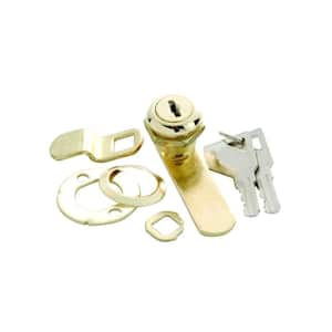 5/8 in. Polished Brass Cabinet and Drawer Utility Cam Lock