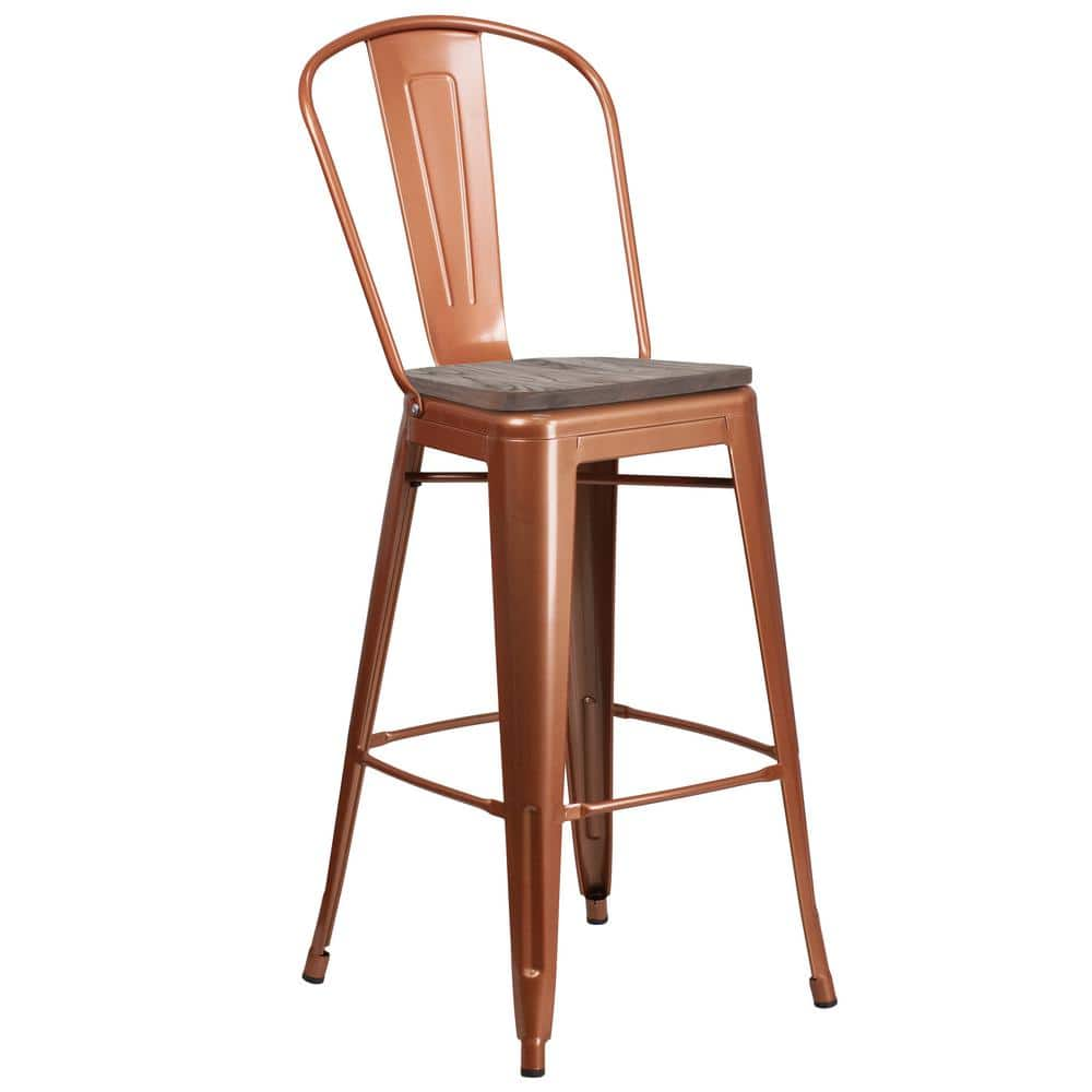 Flash Furniture 30 in. Copper Bar Stool CGA ET 249944 CO HD The