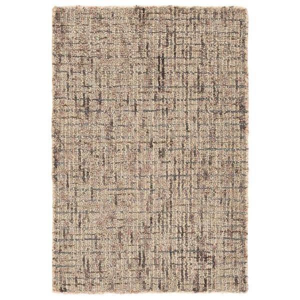 Abstract 3 ft. x 5 ft. Beige/Brown Speckled Area Rug
