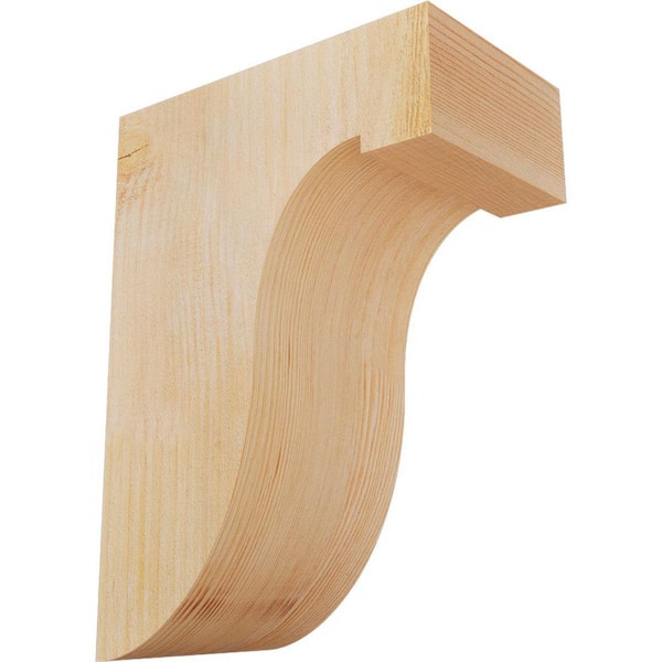 Ekena Millwork 6 in. x 10 in. x 14 in. Douglas Fir Del Monte Rough Sawn Corbel