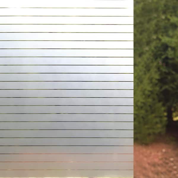 Best Home Fashion 24 in. x 78 in. Striped Decorative Window Film