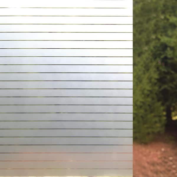 Frosted Lines Static Cling Window Film 36" Wide x 25 ft 