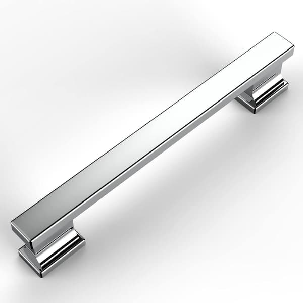 10 Pack Polished Chrome Cabinet Pulls 5 Inch Hole Centers Kitchen Handles for Cabinets Cupboard Drawer
