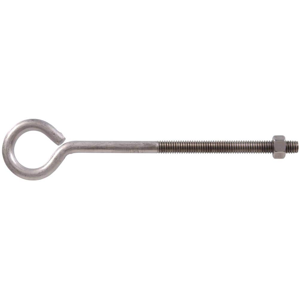 Stainless Steel Eye Bolt With Nut 3-Pack, 3/8 in.-16 tpi x 6 in 