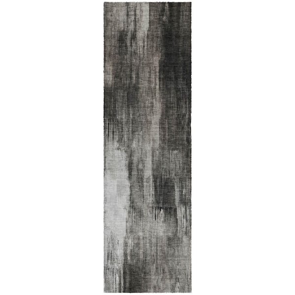 Dream Shag Premium Machine Washable Abstract ADS567 Gray 2 ft. x 7 ft. Runner Rug