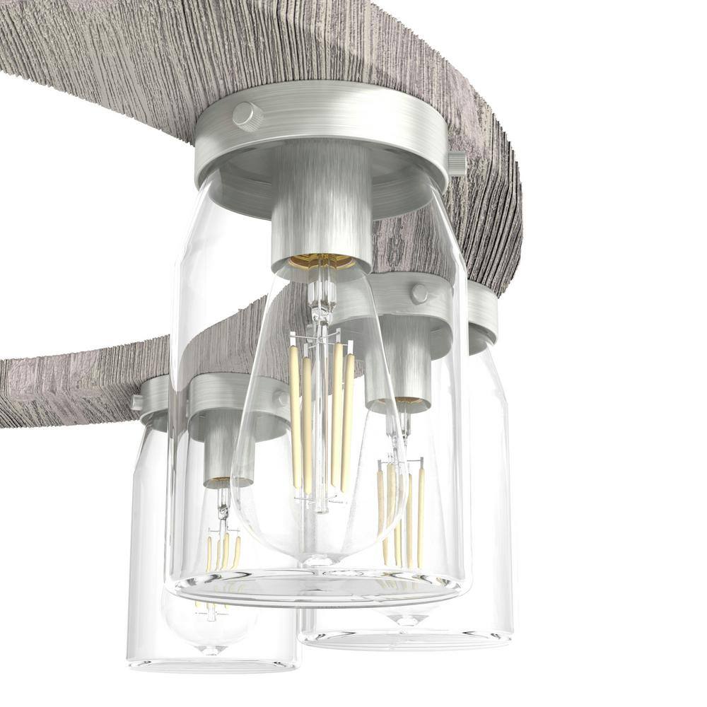 Devon Park Brushed Nickel 9-Light Rustic Wagon Wheel Chandelier