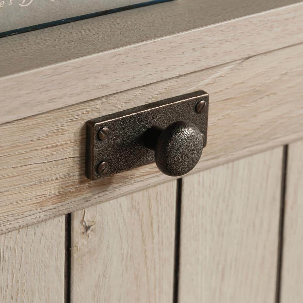 Chalked Chestnut Corner Computer Desk with Drawer and Filing Cabinet