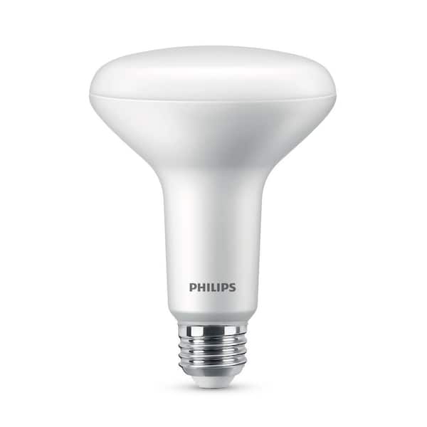 Philips 65-Watt Equivalent BR30 Dimmable E26 LED Light Bulb Soft White 2700K (3-Pack)