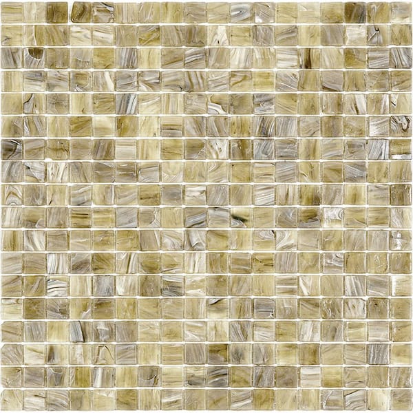 Apollo Tile Skosh Glossy Golden Brown 11.6 in. x 11.6 in. Glass Mosaic Wall and Floor Tile (18.69 sq. ft./case) (20-pack)