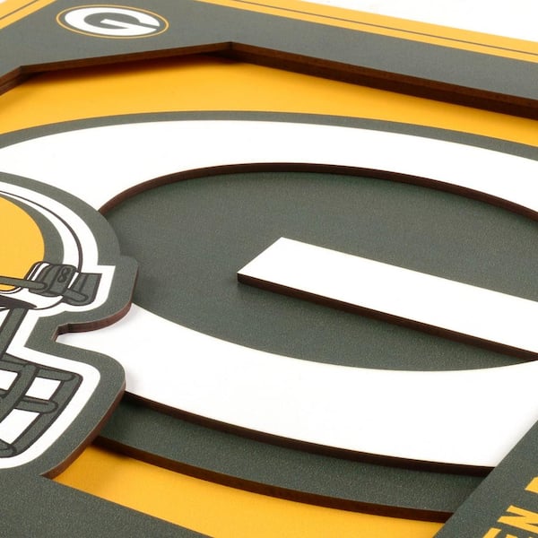 Green Bay Packers NFL Wood State Sign